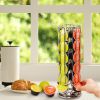 24 Cups Coffee Pod Holder Coffee Capsule Storage Rack 360° Rotatable Chrome Plating Carousel Coffee Pods Dispenser For Nespresso Lavazza Gaggia Capsul