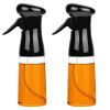 Olive Oil Sprayer 2Pcs 210Ml 7.1Oz Reusable Oil Dispenser Mister Refillable Glass Vinegar Bottle W/ Blaster Cleaning Brush For Cooking Bbq Roast Salad