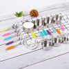 12Pcs Measuring Cups Spoons Set Stainless Steel Kitchen Measurement Tool For Cooking Baking Dry Spices Liquid Ingredients Easy To Read Markings