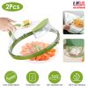 2Pcs Transparent Microwave Covers For Food Splatter Cover Lid Food Splatter Guard Protector With Handle Adjustable Steam Vents Water Storage Box