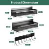 3 Pack Strong Magnetic Spice Rack With 8 Hooks Fridge Oven Microwave Magnetic Storage Shelves Seasoning Holder Organizer For Jars Seasoning Tins Utens
