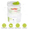 3L/0.8Gal Salad Spinner Fruit Vegetable Washer Lettuce Drainer Hand Cranking Vegetable Dryer With Lid For Home Kitchen Fruit Vegetable Washing