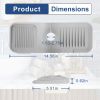 Faucet Splash Mat 14.56X5.51In Silicone Sink Drying Mat Water Drip Catching Tray Water Drainage Pad Sponge Soap Holder For Kitchen Bathroom Sink Fauce