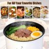 Electric Hot Pot With Steamer 1.8L Mini Portable Hot Pot With 300W 600W Dual Power For Egg Fried Rice Ramen Oatmeal Soup Overheat Protection For Colle