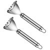 2Pcs Stainless Steel Corn Cob Peelers One-Step Cob Kerneler Remover Kitchen Corn Stripper Cutter Slicer Thresher Tool