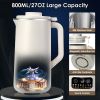 27Oz Nut Milk Maker With 12Hours Delay Function Self-Cleaning Keep Warm Automatic Soy Milk Maker Machine For Homemade Soya Milk Rice Paste Juice Corn