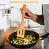 6Pcs Cooking Utensil Bamboo Wooden Spoons Spatula Kitchen Cooking Tools Nonstick Wooden Cookware Kitchen Gadgets