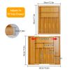Bamboo Drawer Divider Kitchen Expandable Cutlery Tray Organizer Utensil Holder W/ Grooved Dividers