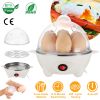Electric Egg Cooker 7-Capacity Bpa-Free Hard-Boiled Egg Maker W/ Auto-Off Measuring Cup For Hard Boiled Steamed Vegetables Seafood Dumplings