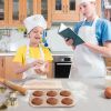 5Pcs Nonstick Bakeware Set Baking Tray Ovenware Sheet Kit W/ 6-Cup Muffin Pan Square Pan Loaf Pan Pizza Pan Live Bottom Round Cake Pan