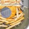 Reusable Air Fryer Silicone Pot Rectangle Replacement Of Parchment Liners 2 Basket Pans With 1 Pair Of Mittens For 6-8 Quart Oven Air Fryer