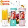 450Ml/15.2Oz Portable Fruit Blender With 6 Blades Rechargeable Juice Cup For Shakes Smoothies Juice Personal Mini Fruit Mixer For Outdoor Gym Office