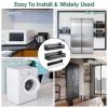 3 Pack Strong Magnetic Spice Rack With 8 Hooks Fridge Oven Microwave Magnetic Storage Shelves Seasoning Holder Organizer For Jars Seasoning Tins Utens