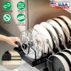 Pull Out Pots And Pans Organizer Under Cabinet With 8 Adjustable Dividers Rustproof Carbon Steel Sliding Pots Holder For Kitchen Cookware Bakeware Pot