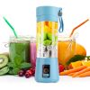 Portable Juicer Blender Usb Rechargeable Juicer Cup Fruit Baby Food Mixing Machine W/ 6 Blades Powerful Motor