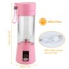 Portable Juicer Blender Usb Rechargeable Juicer Cup Fruit Baby Food Mixing Machine W/ 6 Blades Powerful Motor