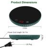 Desktop Electric Cup Warmer 8Hours Auto Off Overheating Protection Smart Timer Setting 2 Temperature Levels 104°F To 140°F Ceramic Heating Panel For O