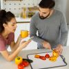 2Pcs Double Sided Cutting Board Stainless Steel Pp Chopping Board Lightweight Kitchen Cutting Board Mesh Design With Grinding Zone Knife Sharpener Han