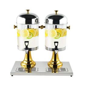4.2 Gal Dual Stainless Steel Beverage Dispenser – Transparent Drink Jug for Hot & Cold Drinks, Durable Container for Juice, Iced Tea, Water, or Coffee