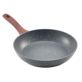 Frying Pan Skillet, Aluminum Egg Fry Pans, 3 Piece Set (9.5, 11, 12 in), Nonsitck Heavy-Duty Skillets with Heat-Resistant Handle