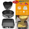 Non-Stick Springform Cake Pan Leakproof 9"10"11" Bakeware Pan W/ Removable Bottom 3Pcs/Set