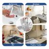 Faucet Splash Mat 14.56X5.51In Silicone Sink Drying Mat Water Drip Catching Tray Water Drainage Pad Sponge Soap Holder For Kitchen Bathroom Sink Fauce