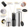 Electric Salt Pepper Grinder With Light Adjustable Coarseness Stainless Steel Salt Pepper Shaker Battery Operated Pepper Grinder Mill Easy Refill And