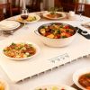 Food Warming Mat 23.6X15.8In 300W Fast Heating Electric Silicone Food Warmer With 14 Temp Levels 10Hrs Timer Settings Roll-Up Portable Hot Plates Heat