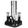 5-In-1 Electric Wine Opener Set Usb Rechargeable Wine Corkscrew Bottle Opener Cordless Corkscrew Remover With Charging Base With Wine Pourer Vacuum St