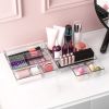 25Pcs Clear Plastic Drawer Organizers Set 4 Sizes Desk Drawer Dividers Trays Storage Bins For Vanity Cabinet Makeup Bathroom Office Kitchen Bedroom Je