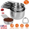 7Pcs Measuring Cups Stainless Steel Kitchen Measurement Tool For Cooking Baking Dry Spices Liquid Ingredients Easy To Read Markings