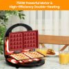 5 In 1 Electric Sandwich Maker Waffle Panini Press Grill Mini Donut Egg Roll With Removable Non-Stick Plates Cool Touch Handle For Breakfast Steak Toa