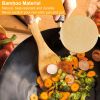 6Pcs Cooking Utensil Bamboo Wooden Spoons Spatula Kitchen Cooking Tools Nonstick Wooden Cookware Kitchen Gadgets