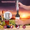 5-In-1 Electric Wine Opener Set Usb Rechargeable Wine Corkscrew Bottle Opener Cordless Corkscrew Remover With Charging Base With Wine Pourer Vacuum St