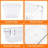 25Pcs Clear Plastic Drawer Organizers Set 4 Sizes Desk Drawer Dividers Trays Storage Bins For Vanity Cabinet Makeup Bathroom Office Kitchen Bedroom Je