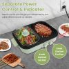 Electric Hot Pot With Grill 2-In-1 Hot Pot And Frying Pan Portable Non-Stick Pot And Griddle Electric Cooker Pot With Glass Lid Fast Heating For 1-2 P