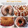 Fluted Tube Cake Pan Non-Stick Carbon Steel Round Bakeware Household Baking Tray Bundt Cake Pans For Mousse Cake Gelatin Bread