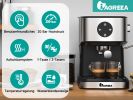 IAGREEA Espressomaschine 20 Bar, Professioneller Espressokocher mit Milchaufschäumer Dampfstab, 1,417.5 g Abnehmbarer Wassertank