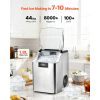 Countertop Ice Maker, 44 lbs per Day, Self-Cleaning Portable Machine with Scoop, 4 lbs Ice-Storage Basket