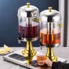 4.2 Gal Dual Stainless Steel Beverage Dispenser – Transparent Drink Jug for Hot & Cold Drinks, Durable Container for Juice, Iced Tea, Water, or Coffee