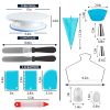 11In Rotating Cake Turntable 108Pcs Cake Decorating Supplies Kit Revolving Cake Table Stand Base Baking Tools