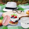 4Pcs Overnight Oats Containers With Lids And Folding Spoons 20Oz Portable Leak-Proof Oats Jar For Milk Vegetable And Fruit Salad Yogurt Breakfast Cere