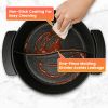 6L Electric Hot Pot With Divider 1100W Dual-Flavor Pot Shabu Shabu Pot Non-Stick With 5-Temp Control For Shabu Shabu Fondue Perfect For Family Gatheri