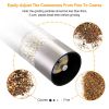 Electric Salt Pepper Grinder With Light Adjustable Coarseness Stainless Steel Salt Pepper Shaker Battery Operated Pepper Grinder Mill Easy Refill And