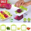 Vegetable Slicer Quick Potato Tomato Fruit Cutter Set W/3 Blades Stainless Steel Food Chopper