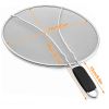 Grease Splatter Screen 13In Stainless Steel Fine Mesh Splash Mesh Shield Hot Oil Stopper W/ Resting Feet For Frying Pan Cooking Woks Skillets Pots Pan