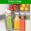 4 Pack 50Oz Water Carafes With Flip Top Lids Square Juice Containers For Fridge Plastic Clear Pitchers For Water Iced Tea Juice Lemonade Milk Cold Bre