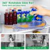 2 Tier Turntable Organizer Rectangular Refrigerator Spinner Storage Rack With 360° Rotatable Slide Rail For Kitchen Cabinet Countertop