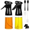 Olive Oil Sprayer 2Pcs 210Ml 7.1Oz Reusable Oil Dispenser Mister Refillable Glass Vinegar Bottle W/ Blaster Cleaning Brush For Cooking Bbq Roast Salad