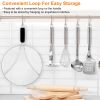 Grease Splatter Screen 13In Stainless Steel Fine Mesh Splash Mesh Shield Hot Oil Stopper W/ Resting Feet For Frying Pan Cooking Woks Skillets Pots Pan